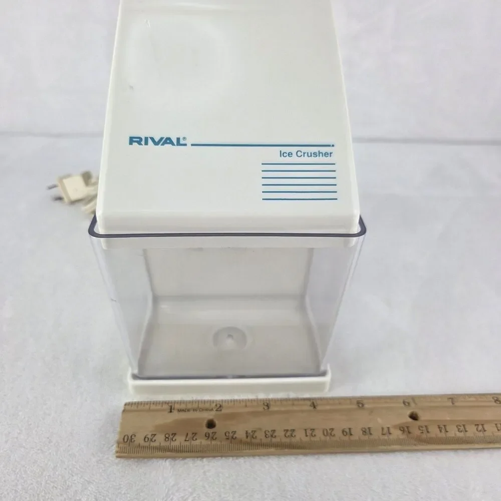 Vintage Rival Electric Ice Crusher White Model 840 Countertop Tested Working